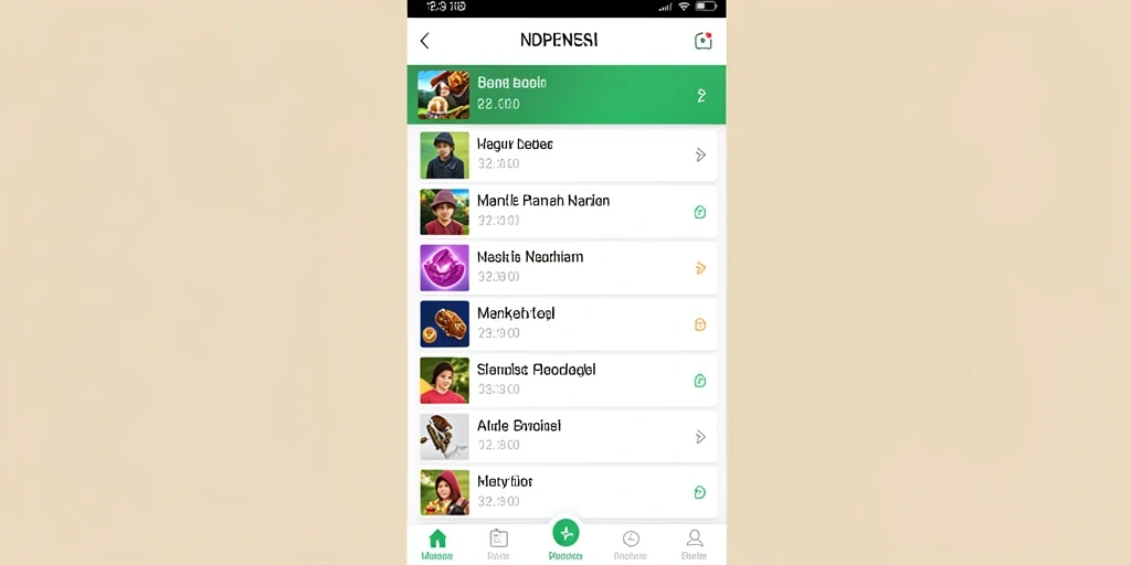 Tampilan menu utama yang intuitif dan mudah digunakan.