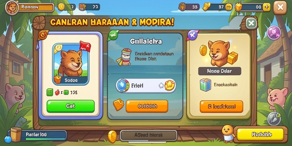 Tampilan awal yang menarik dan penuh warna.