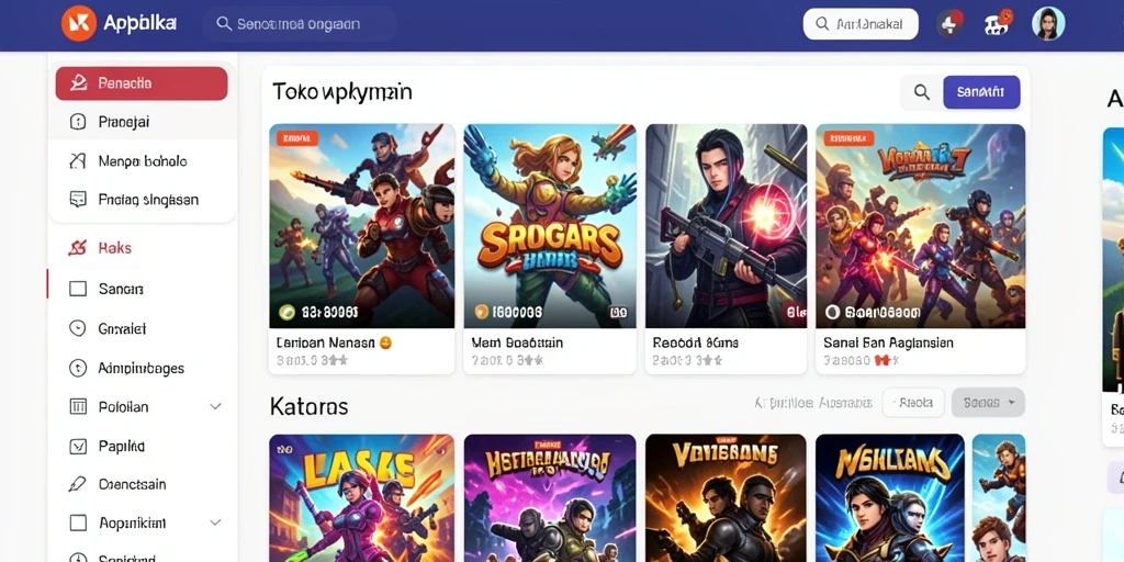 Tampilan awal yang menarik dengan karakter unik.
