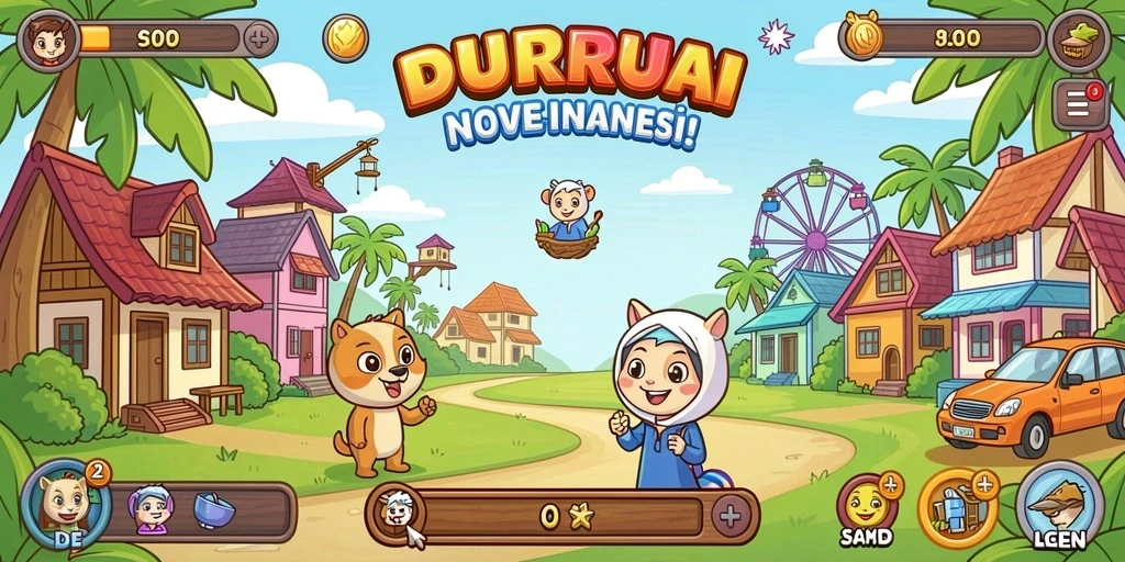 Tampilan permainan yang penuh warna dan menarik.