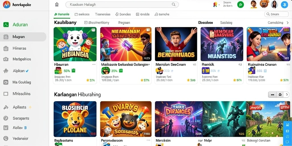 Tampilan antarmuka permainan yang menarik dan mudah dipahami.