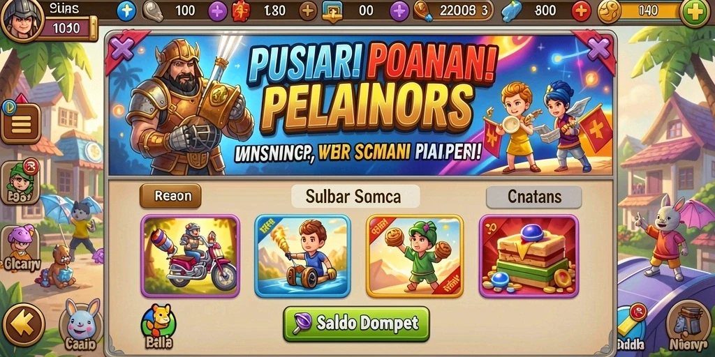 Tampilan menu utama yang menarik dan mudah dinavigasi.